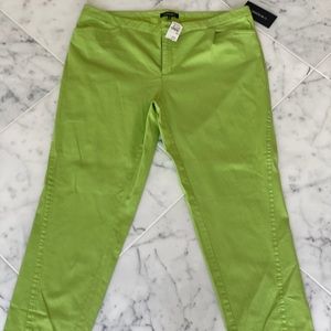 Lafayette 148 NEW YORK GREEN PANTS NWT SIZE 16